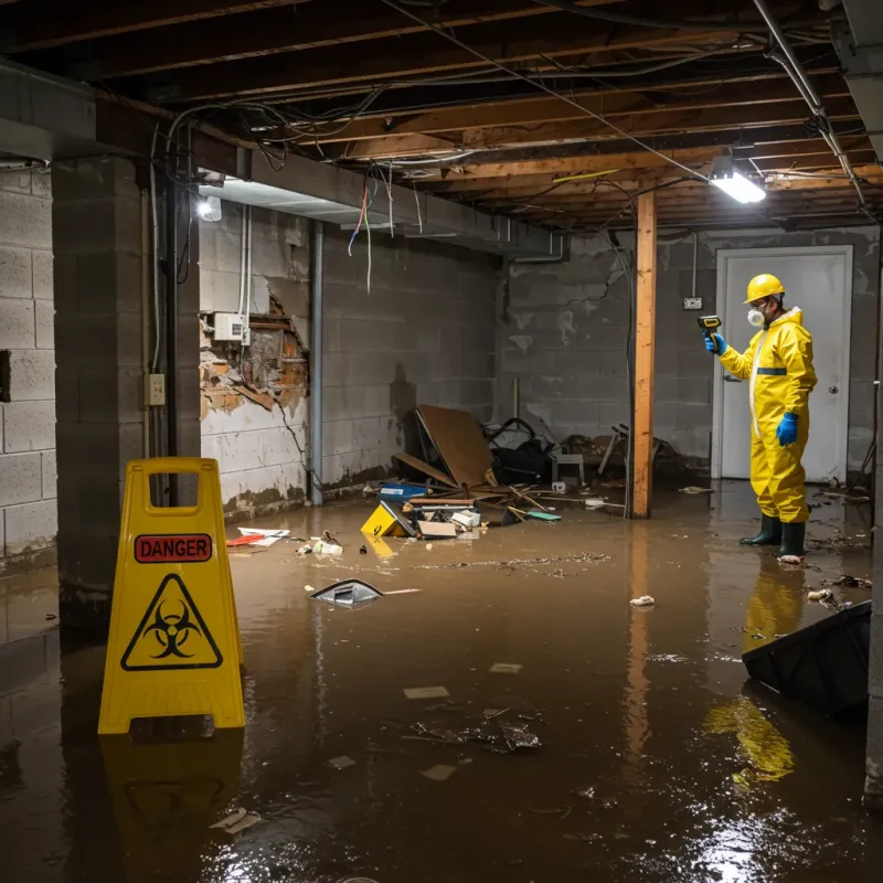 Flooded Basement Electrical Hazard in Ocean City, FL Property