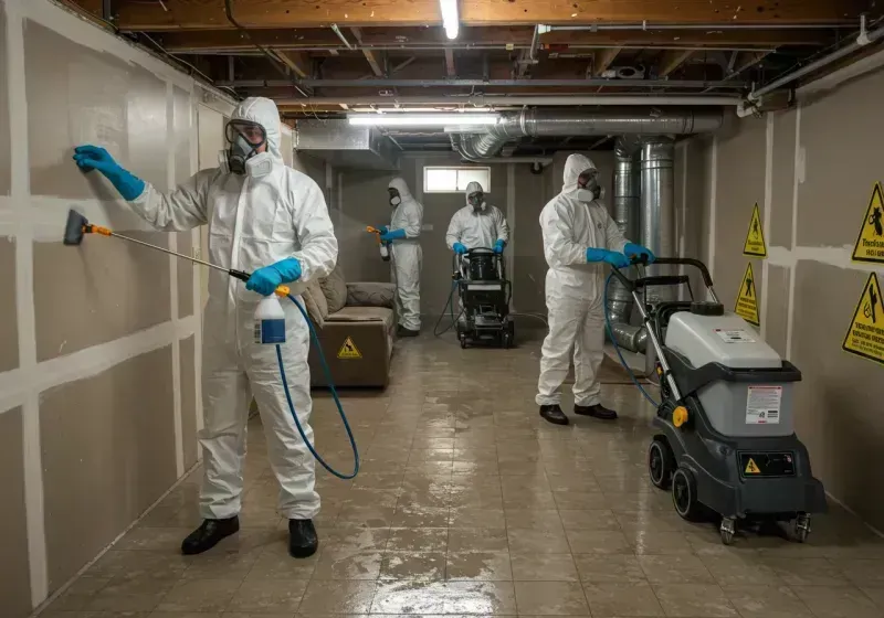 Basement Moisture Removal and Structural Drying process in Ocean City, FL